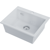 картинка Кухонная мойка Omoikiri Omishima 60-WH Glossy Natceramic/белый глянцевый от магазина SEFI