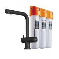 картинка Комплект смеситель + фильтр Nagano-BL-P + Pure drop Lite |черный от магазина ОМОЙКИРИ (omoikiri)