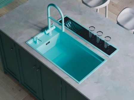 картинка Кухонная мойка Omoikiri Kinaru Pro 86-U/I-WH Artceramic/белый от магазина SEFI
