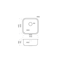 картинка Кухонная мойка Omoikiri Omi 44-U/I Quadro-IN нерж. сталь/нержавеющая сталь от магазина SEFI