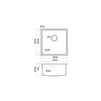 картинка Кухонная мойка Omoikiri Tadzava 44-U/I Quadro-IN нерж. сталь/нержавеющая сталь от магазина SEFI