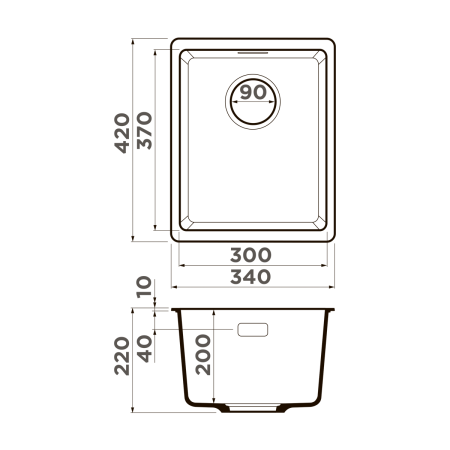 картинка Кухонная мойка Omoikiri Kata 34-U-CA Artgranit/карамель от магазина SEFI