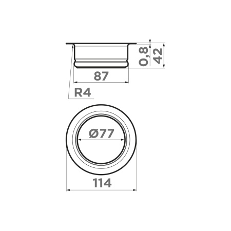 картинка Сменная горловина для измельчителя Nagare Slim Omoikiri NA-02 AB022 от магазина SEFI