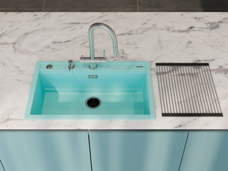 картинка Кухонная мойка Omoikiri Kitagawa 79-LB-AZ Artceramic/azur blue от магазина SEFI
