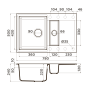картинка Кухонная мойка Omoikiri Sakaime 78-2-CH Tetogranit/шампань от магазина SEFI