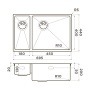 картинка Кухонная мойка Omoikiri Taki 69-2-U/IF-R Side-GB нерж. сталь/графит от магазина SEFI