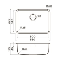 картинка Кухонная мойка Omoikiri Omi 53-U/I Ultra Mini-IN нерж. сталь/нержавеющая сталь от магазина SEFI