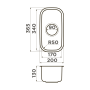 картинка Кухонная мойка Omoikiri Omi 20-U-IN нерж. сталь/нержавеющая сталь от магазина SEFI