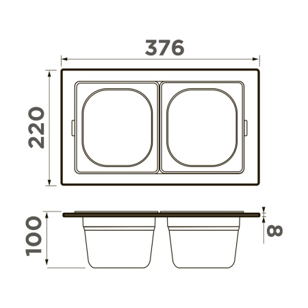 картинка Контейнер Omoikiri DC-04-2-LG от магазина SEFI