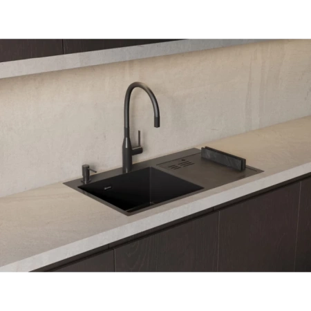 картинка Дозатор для моющего средства OMOIKIRI OM-08-BN латунь/нержавеющая сталь 4995098 от магазина SEFI