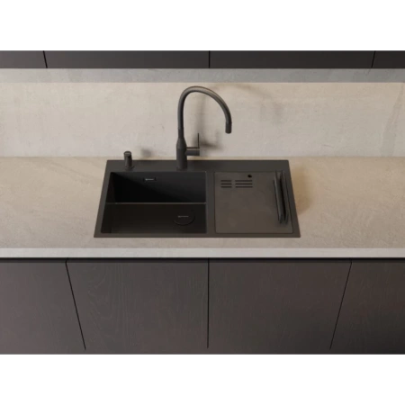 картинка Дозатор для моющего средства OMOIKIRI OM-08-BN латунь/нержавеющая сталь 4995098 от магазина SEFI