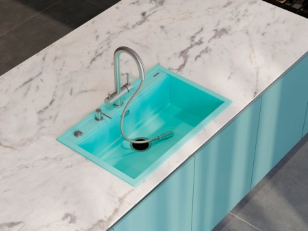 картинка Кухонная мойка Omoikiri Kitagawa 79-LB-AZ Artceramic/azur blue от магазина SEFI