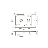 картинка Кухонная мойка Omoikiri Sagami 79-2-IN нерж. сталь/нержавеющая сталь от магазина SEFI