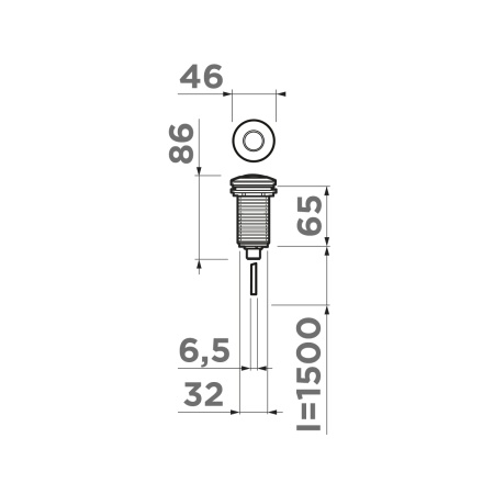 картинка Пневматическая кнопка для измельчителя Omoikiri SW-01-GM от магазина SEFI
