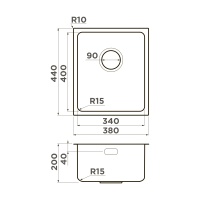 картинка Кухонная мойка Omoikiri Tadzava 38-U/I Ultra 15-IN нерж. сталь/нержавеющая сталь от магазина SEFI