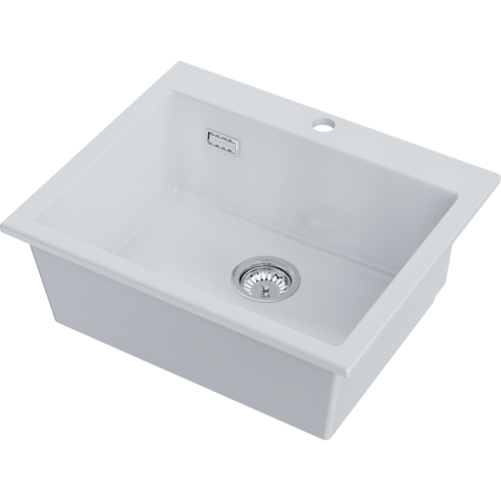 картинка Кухонная мойка Omoikiri Omishima 60-WH Glossy Natceramic/белый глянцевый от магазина SEFI