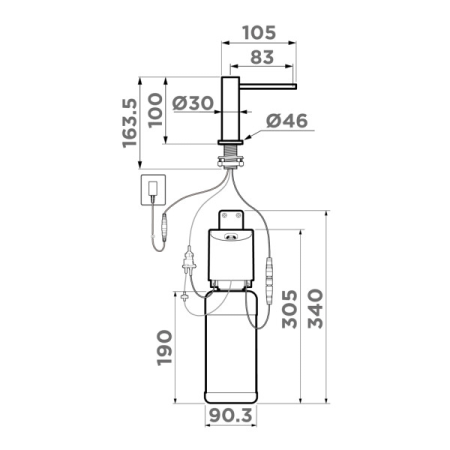 картинка Дозатор Omoikiri OM-09-SENSOR-C хром от магазина SEFI