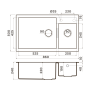 картинка Кухонная мойка Omoikiri Tedori 86-2-LB-EV Tetogranit/эверест от магазина SEFI