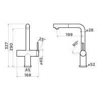 картинка Смеситель Omoikiri Karatsu-S bn от магазина SEFI