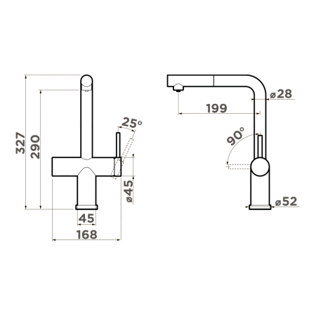 картинка Смеситель Omoikiri Karatsu-S bn от магазина SEFI