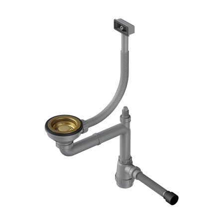 картинка Арматура для одночашевых моек со скрытым прямоугольным переливом Omoikiri WK-1-S-AB022 от магазина SEFI